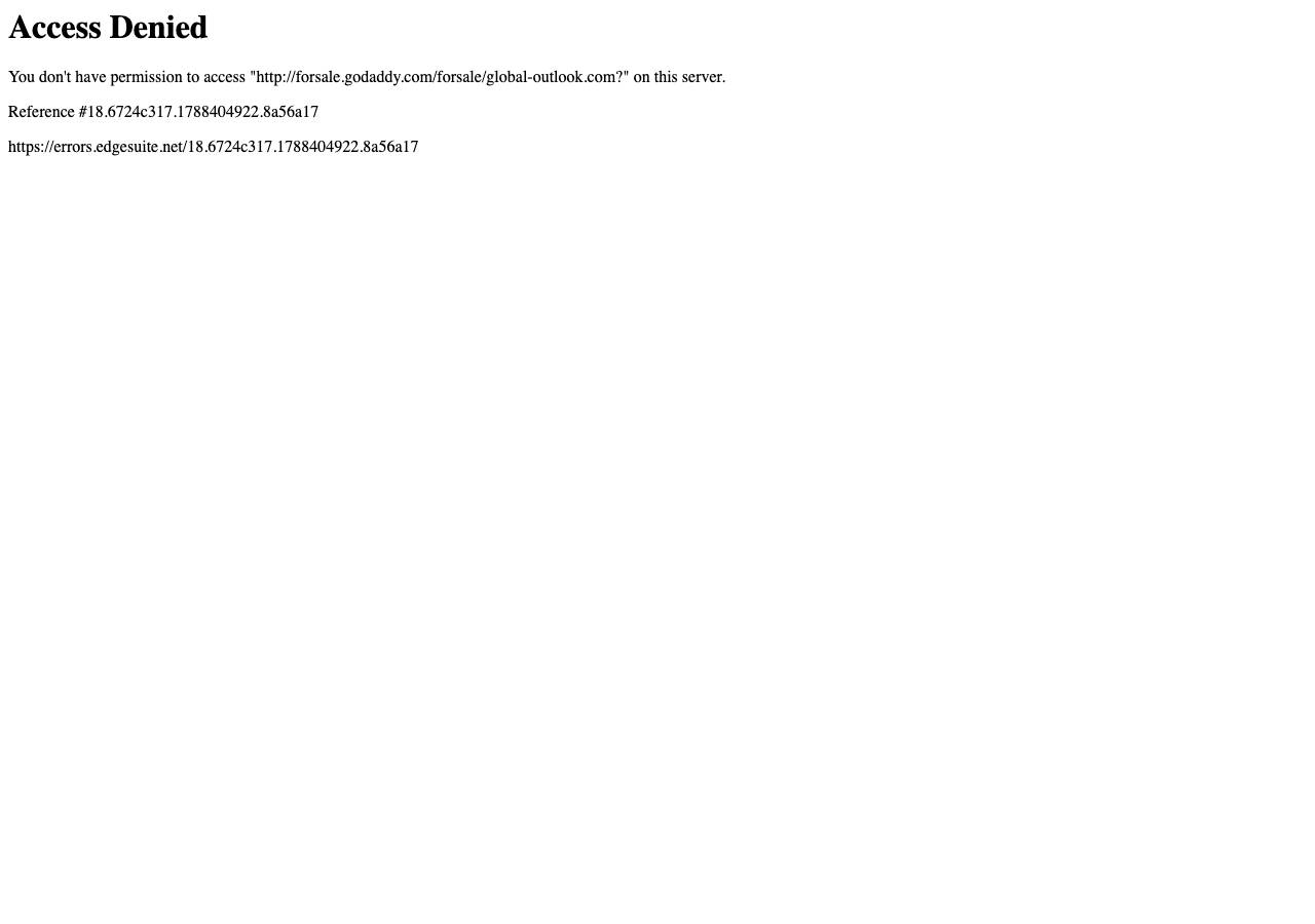 Screenshot of global-outlook.com taken by the zone census on 2026-09-02