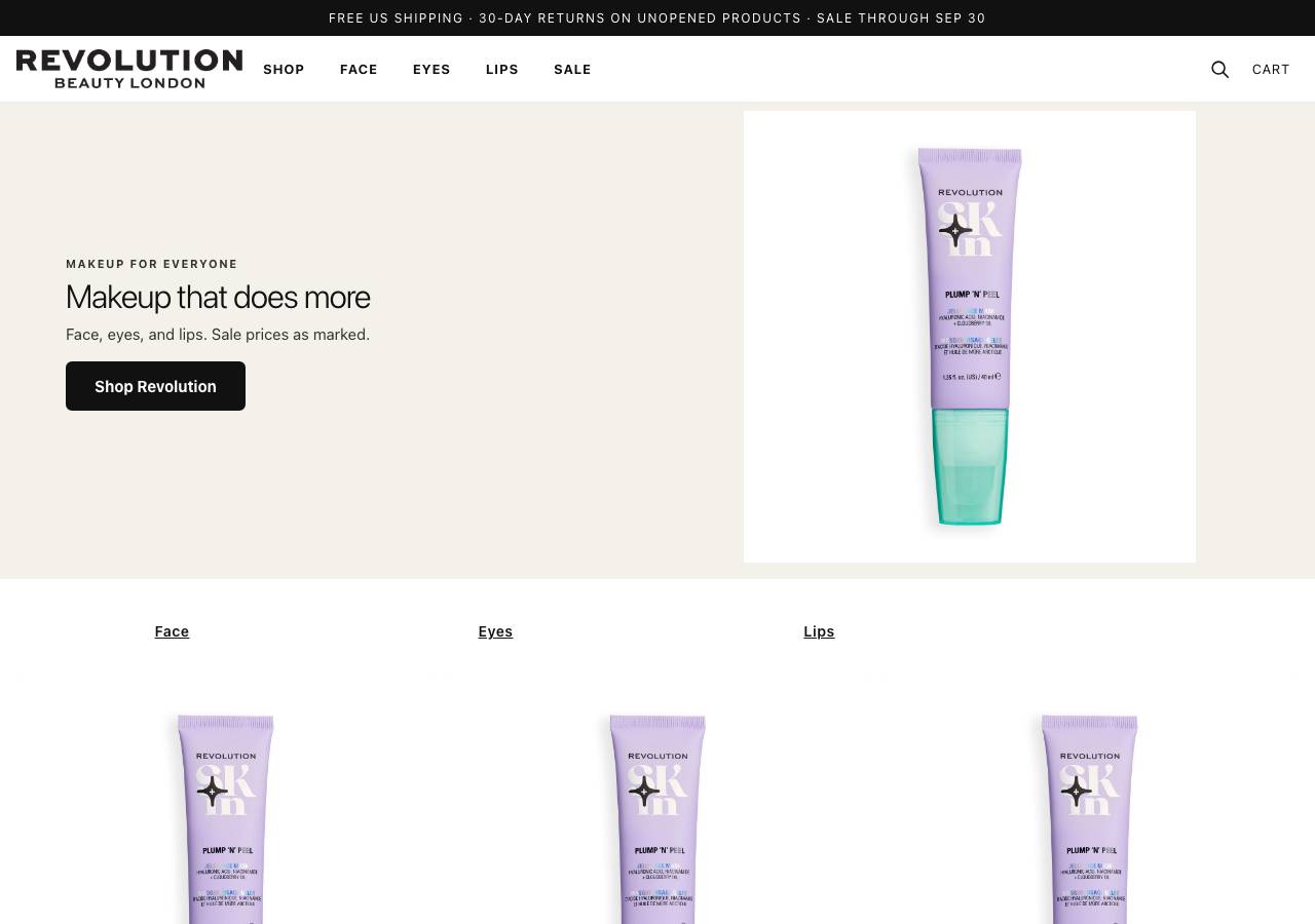Screenshot of revolutionbeautysl.shop taken by the zone census on 2026-09-02