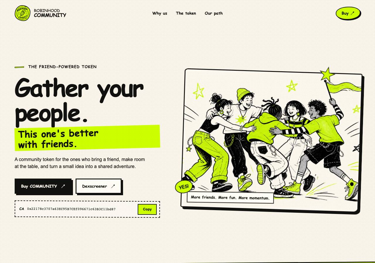 Screenshot of robinhoodcommunity.city taken by the zone census on 2026-09-02