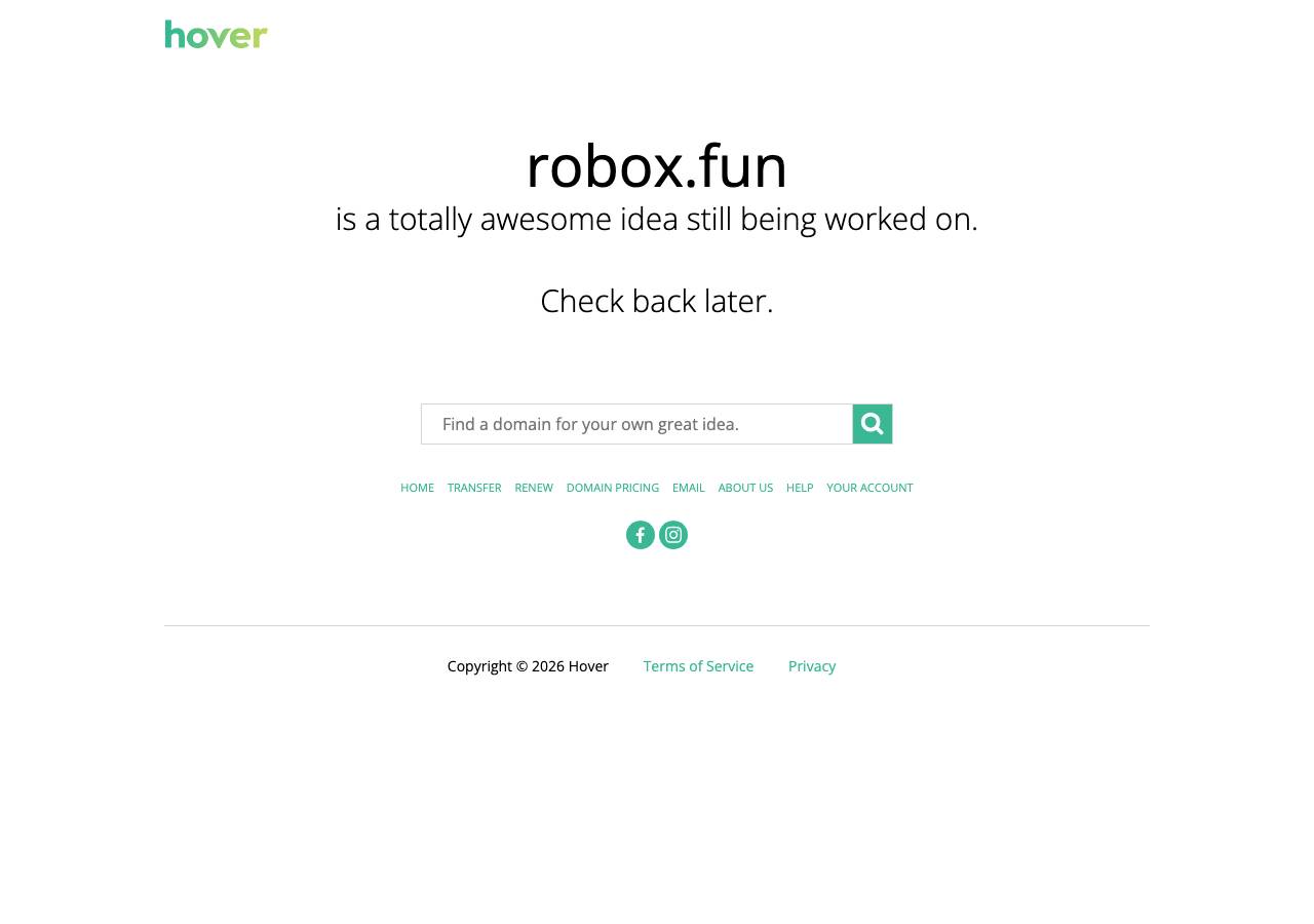 Screenshot of robox.fun taken by the zone census on 2026-09-02
