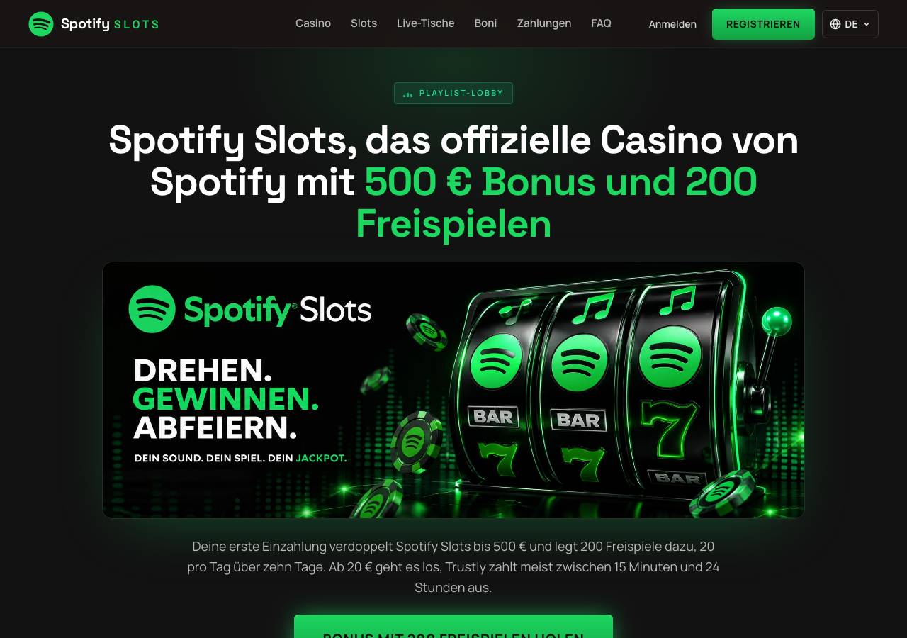 Screenshot of spotifyslots.com taken by the zone census on 2026-09-02