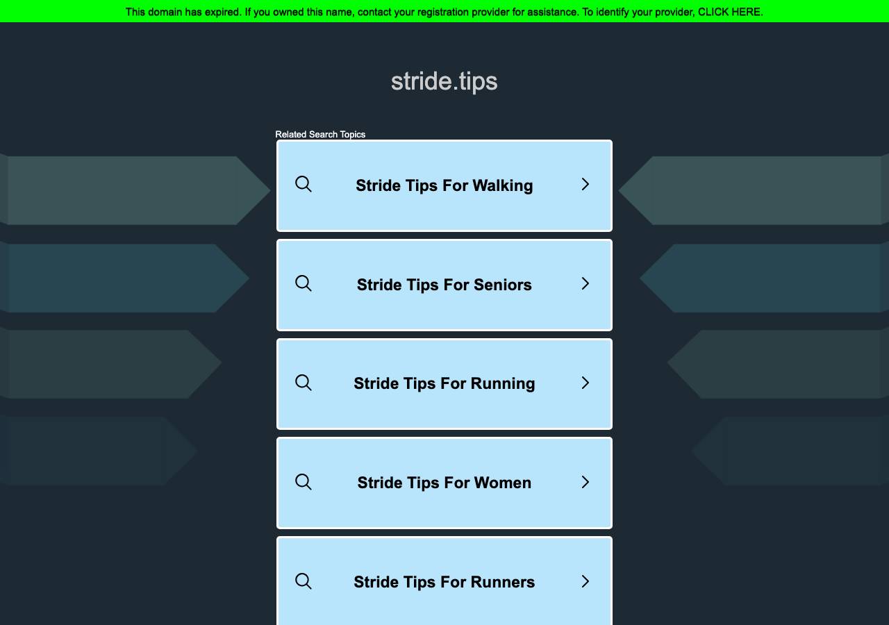 Screenshot of stride.tips taken by the zone census on 2026-09-02