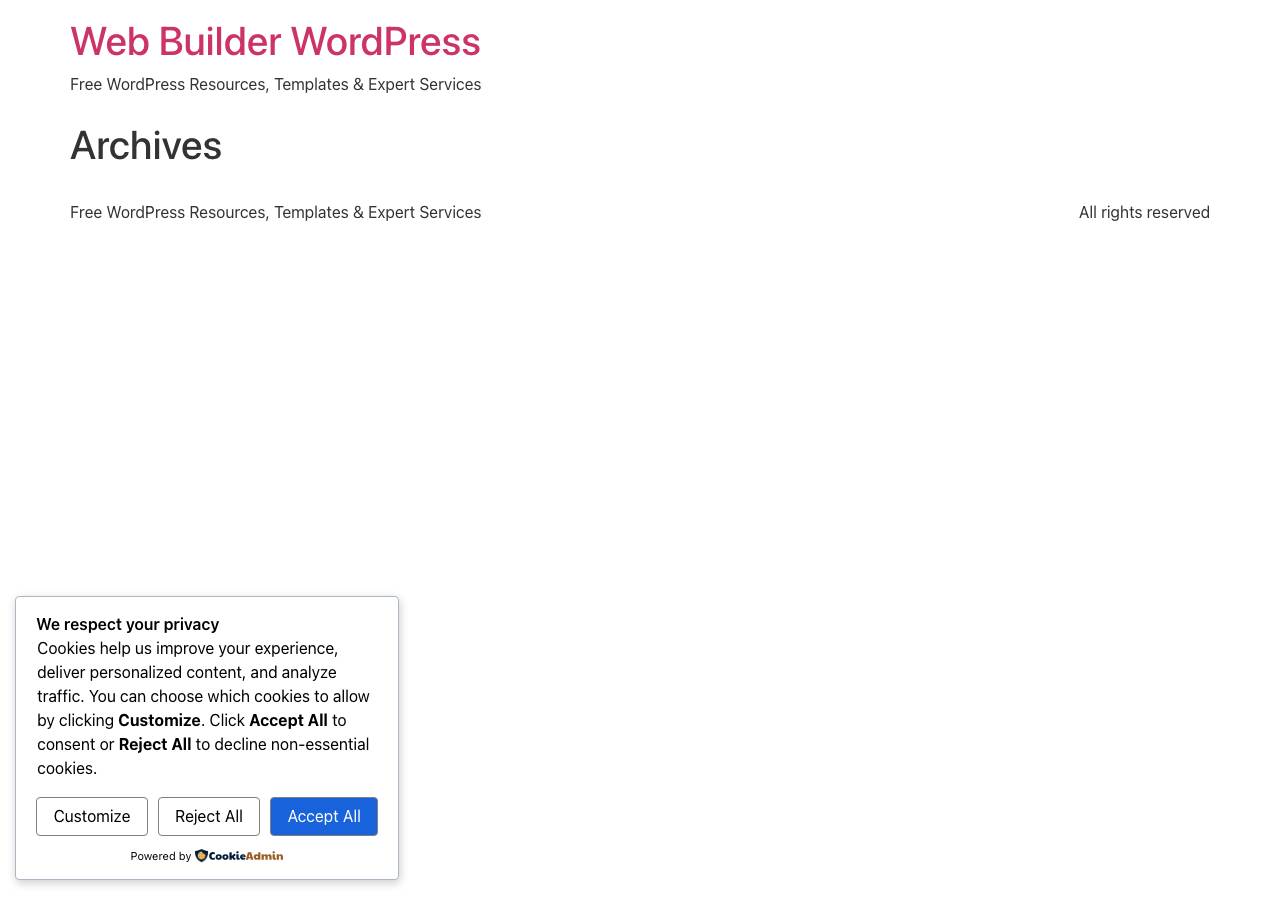 Screenshot of webbuilderwordpress.com taken by the zone census on 2026-09-02