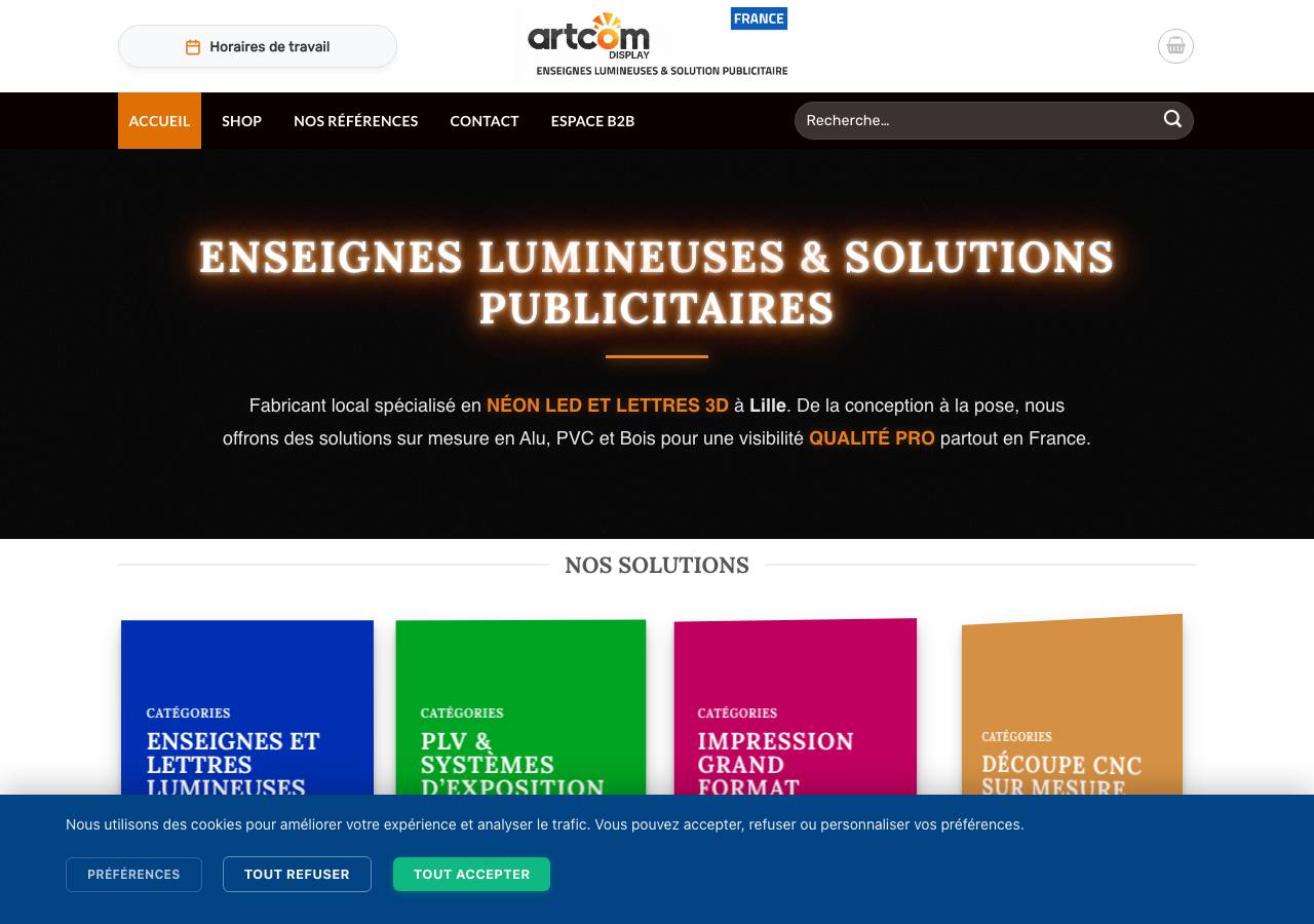 Screenshot of artcom-display.live taken by the zone census on 2026-09-03