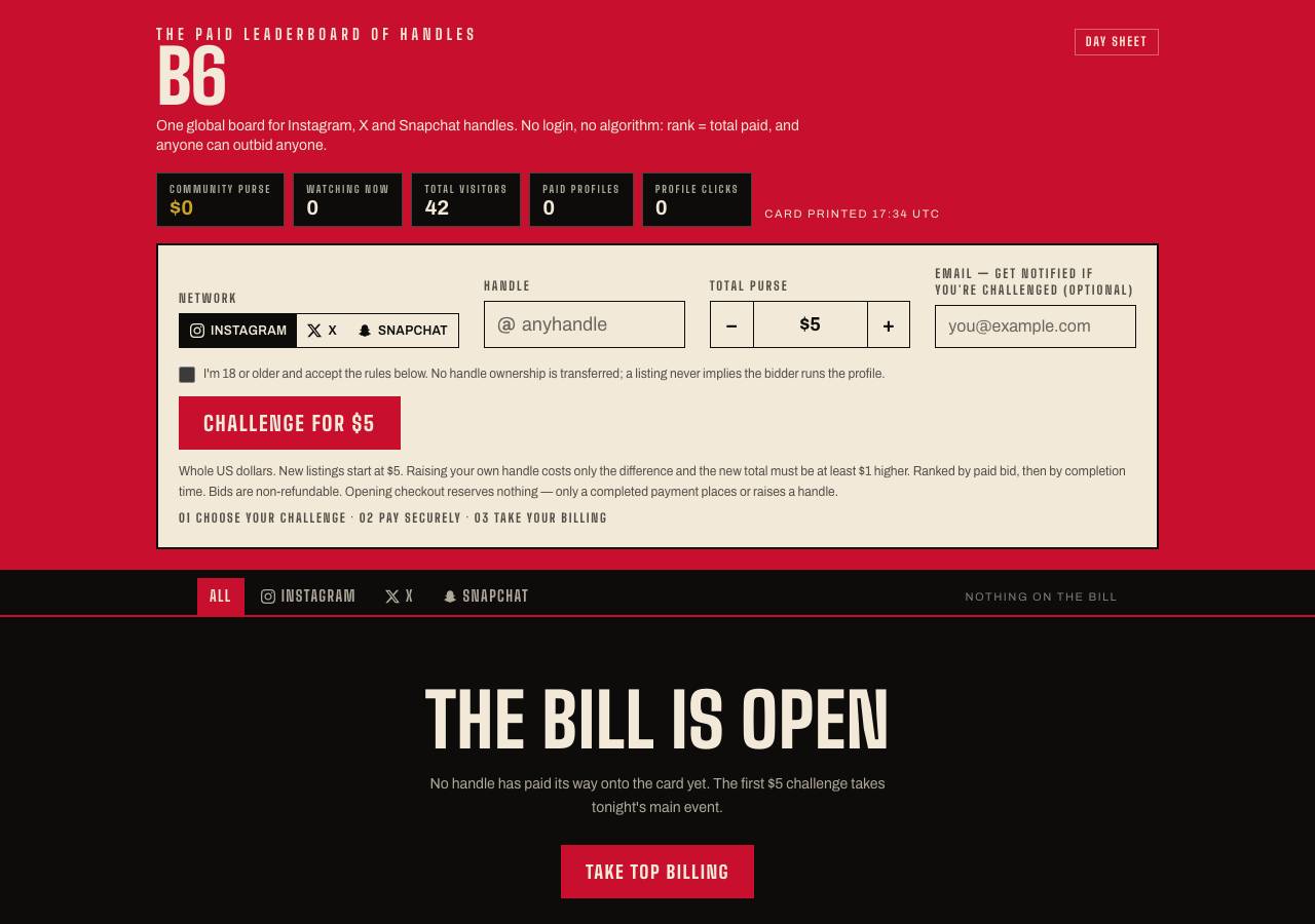 Screenshot of bid6.lol taken by the zone census on 2026-09-03