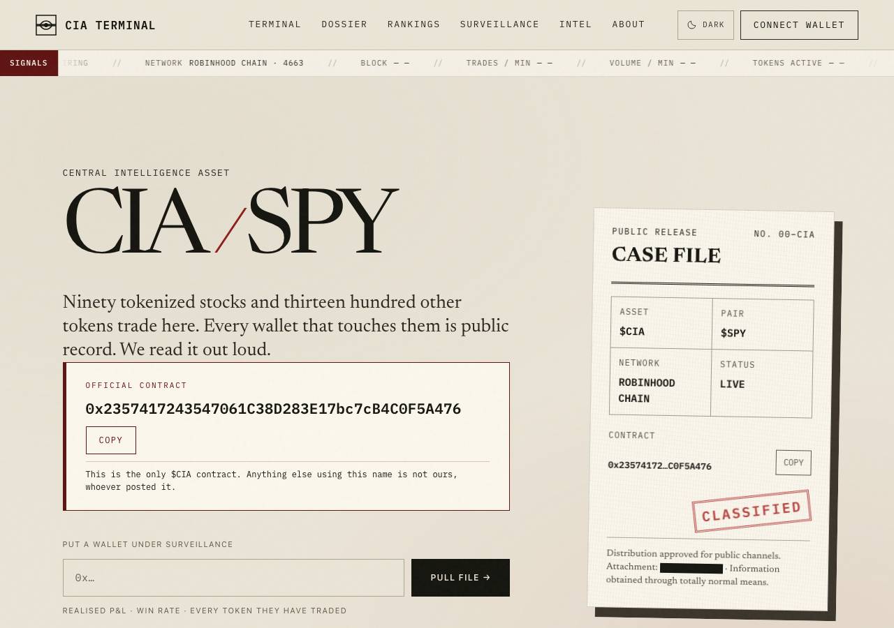 Screenshot of ciaonspy.xyz taken by the zone census on 2026-09-03