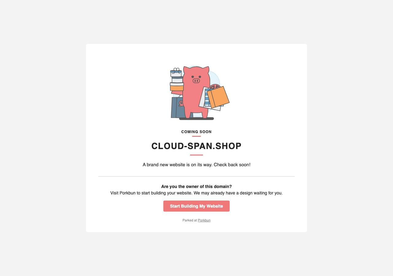 Screenshot of cloud-span.shop taken by the zone census on 2026-09-03