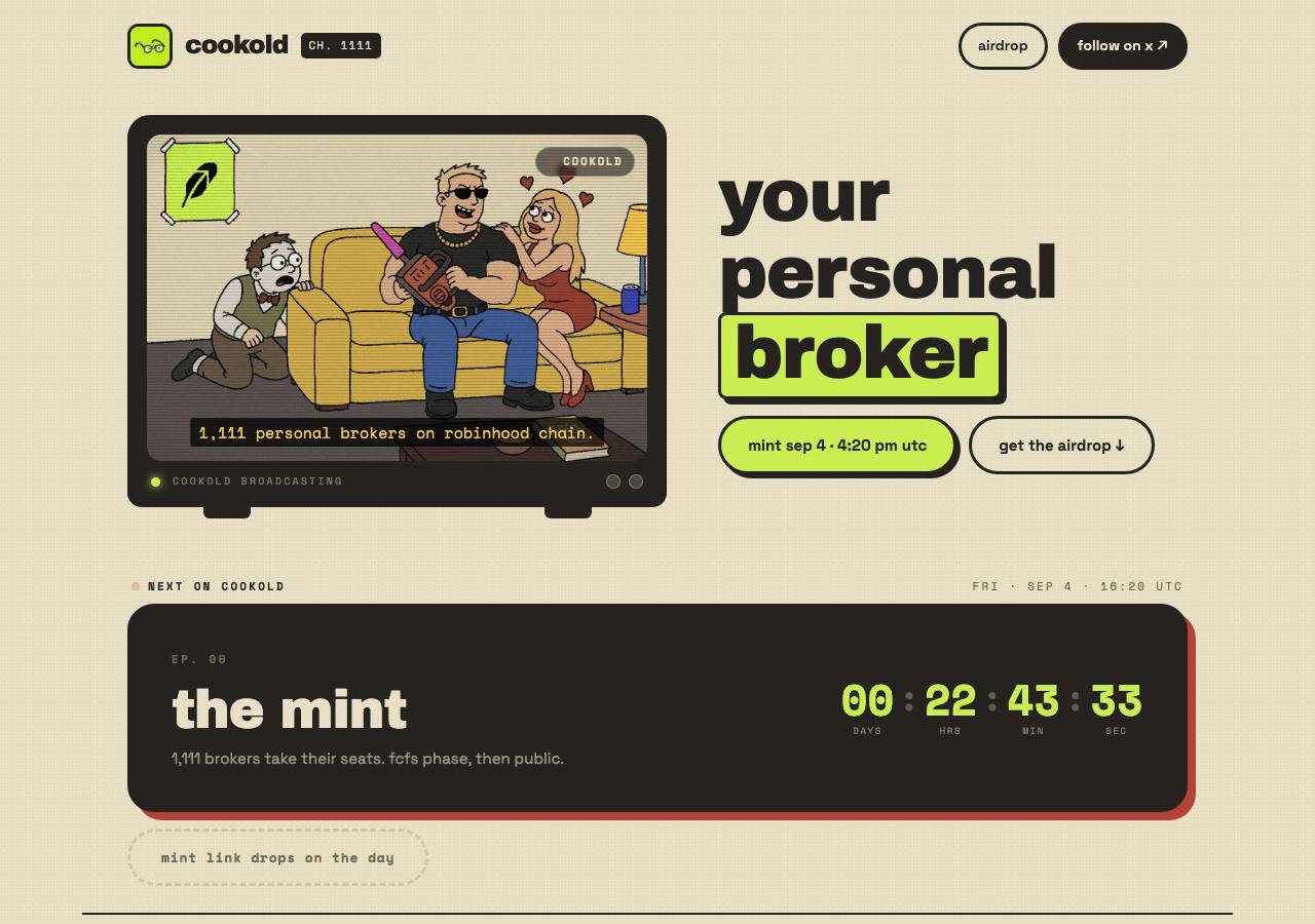 Screenshot of cookoldbroker.xyz taken by the zone census on 2026-09-03