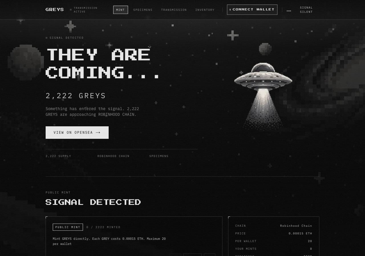Screenshot of greyshood.xyz taken by the zone census on 2026-09-03