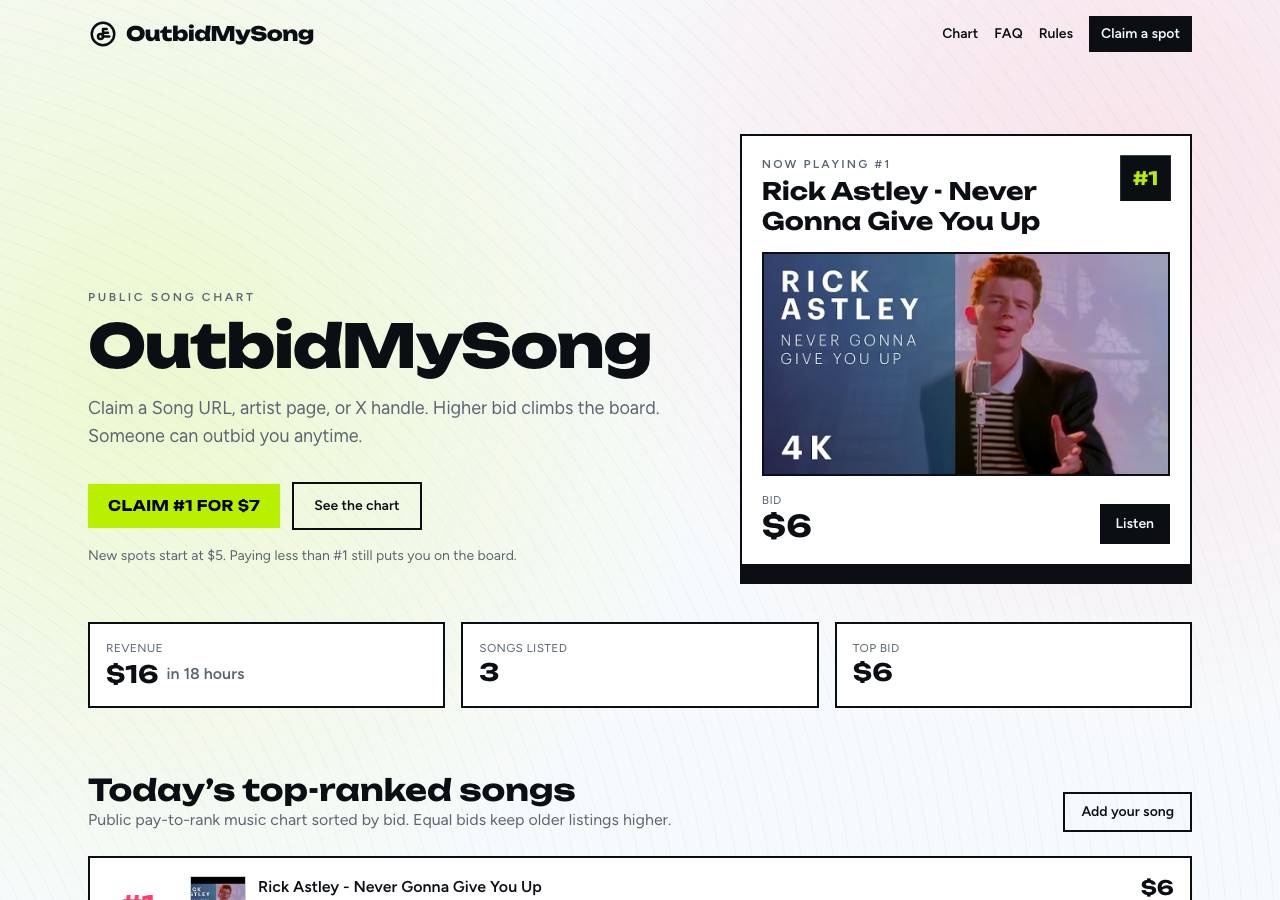 Screenshot of outbidmysong.lol taken by the zone census on 2026-09-03
