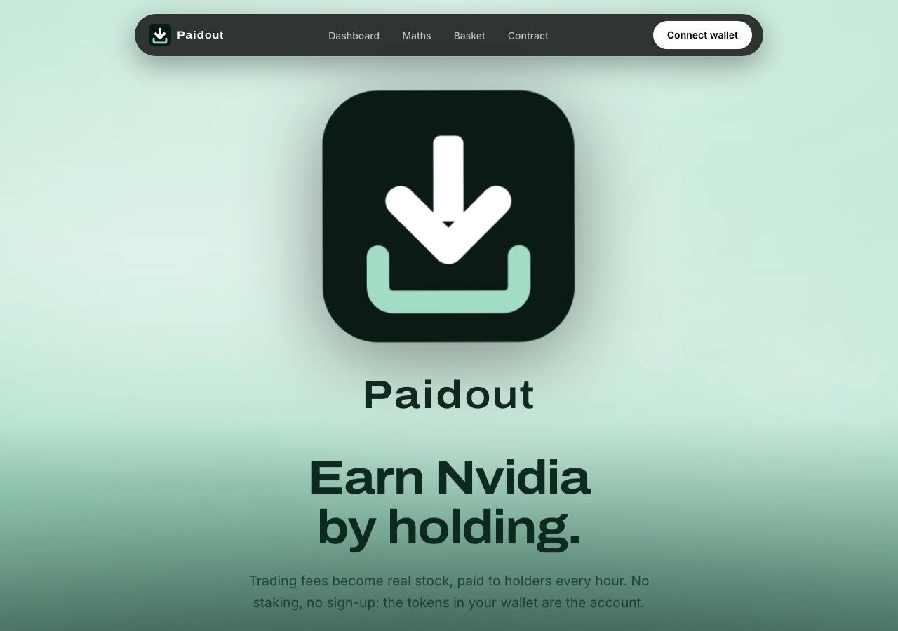 Screenshot of paidout.xyz taken by the zone census on 2026-09-03