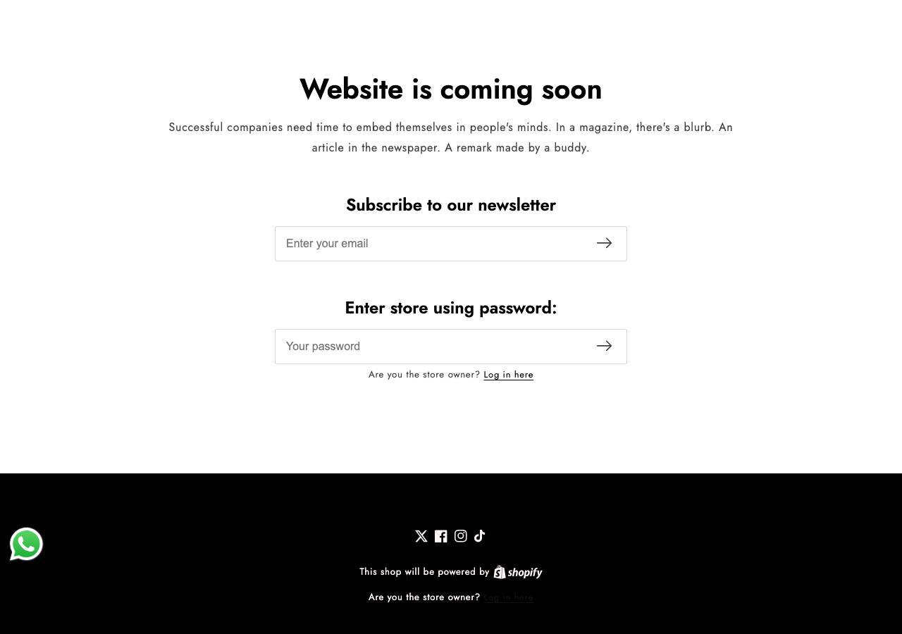 Screenshot of ticktok.store taken by the zone census on 2026-09-03