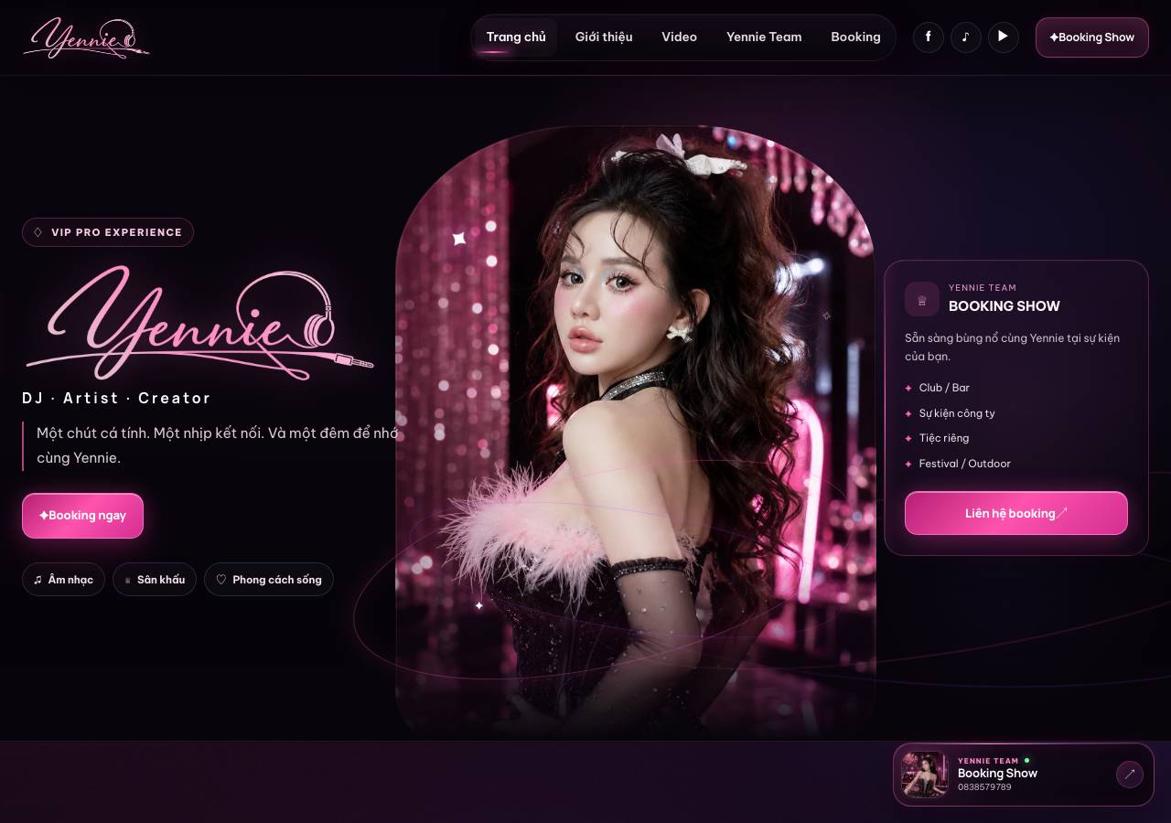 Screenshot of yennie.top taken by the zone census on 2026-09-03