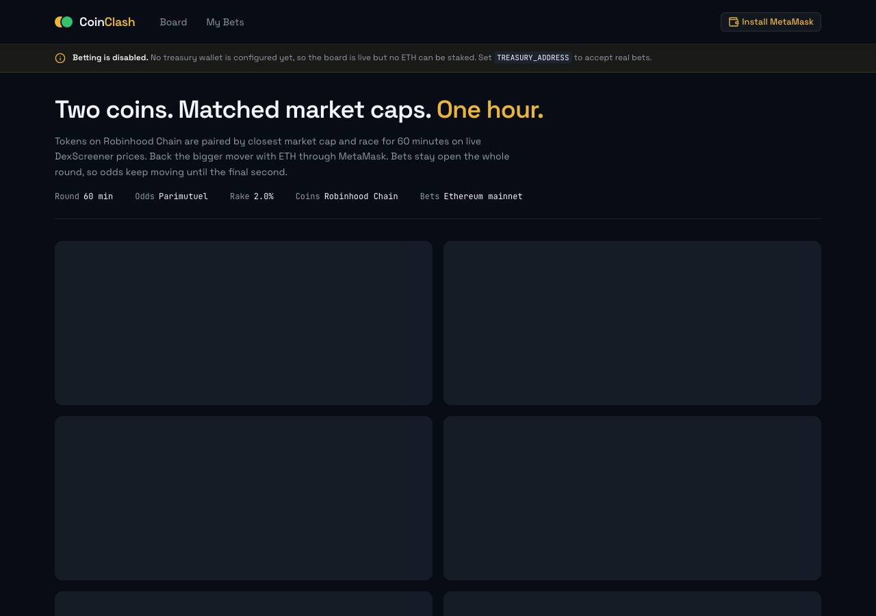 Screenshot of coinsclash.app taken by the zone census on 2026-09-04