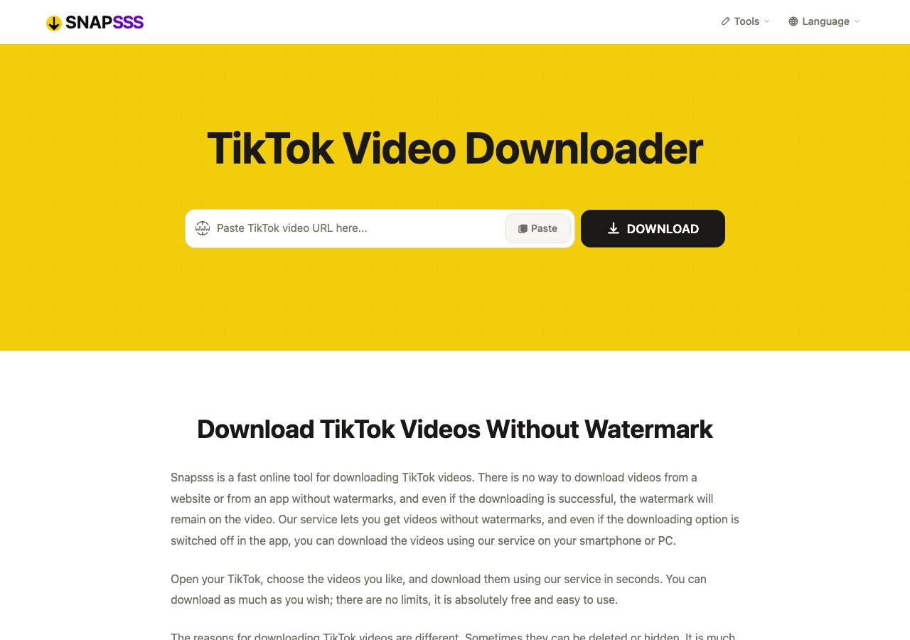 Screenshot of downloadvideotiktokk.com taken by the zone census on 2026-09-04