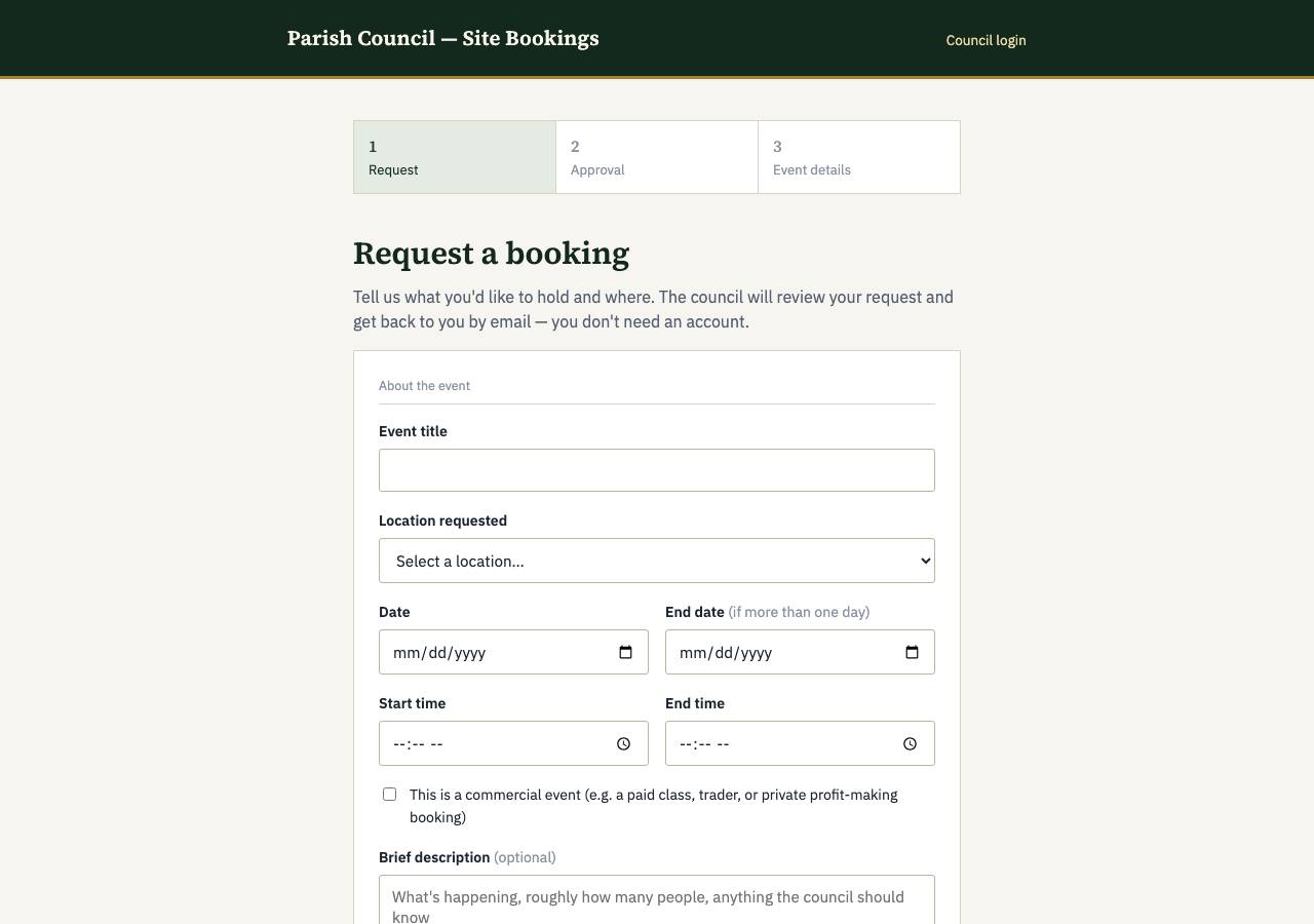 Screenshot of parish-booking.online taken by the zone census on 2026-09-04