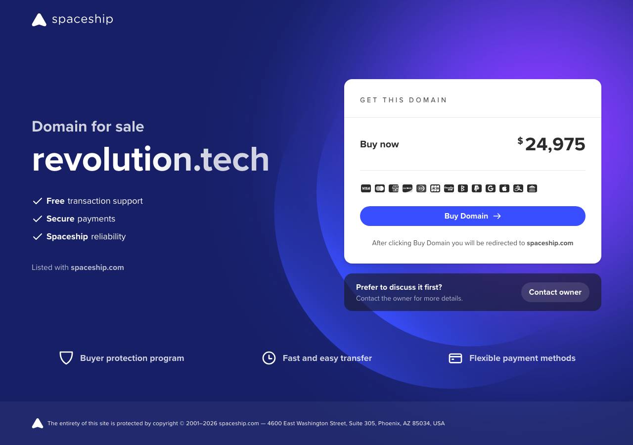 Screenshot of revolution.tech taken by the zone census on 2026-09-04
