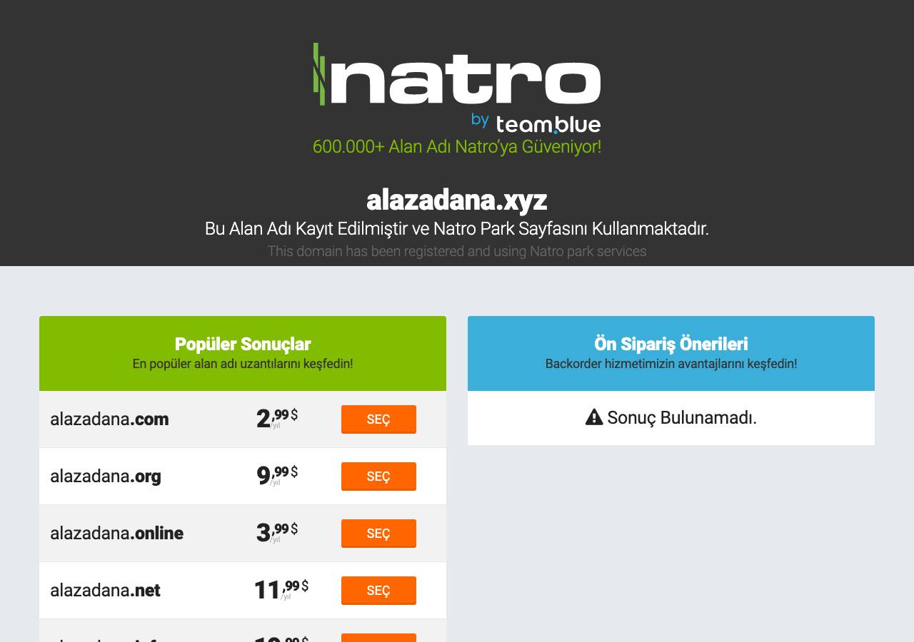 Screenshot of alazadana.xyz taken by the zone census on 2026-09-05