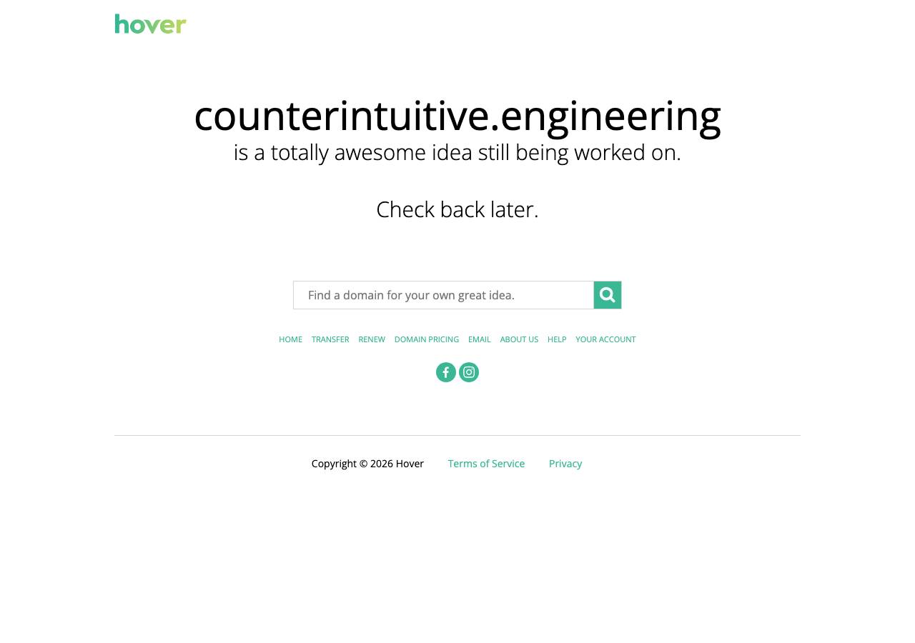 Screenshot of counterintuitive.engineering taken by the zone census on 2026-09-05
