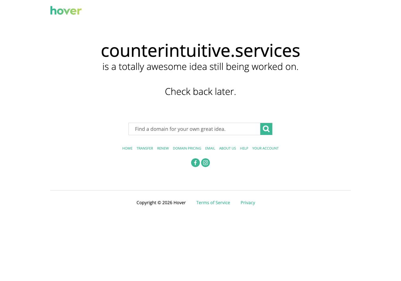 Screenshot of counterintuitive.services taken by the zone census on 2026-09-05