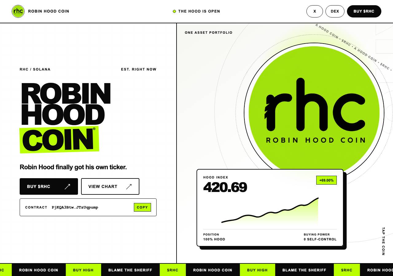 Screenshot of robinhoodcoin.online taken by the zone census on 2026-09-05