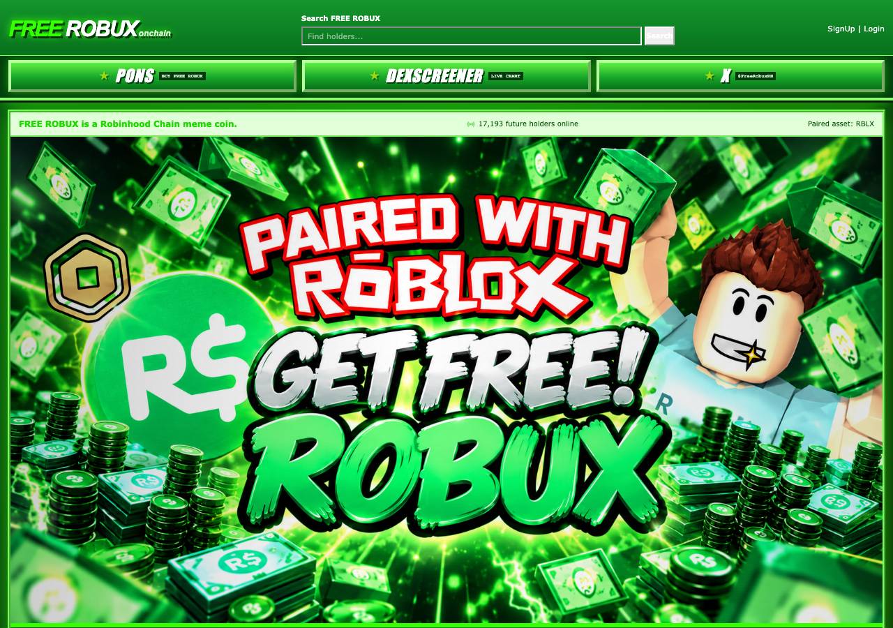 Screenshot of robinhoodfreerobux.fun taken by the zone census on 2026-09-05