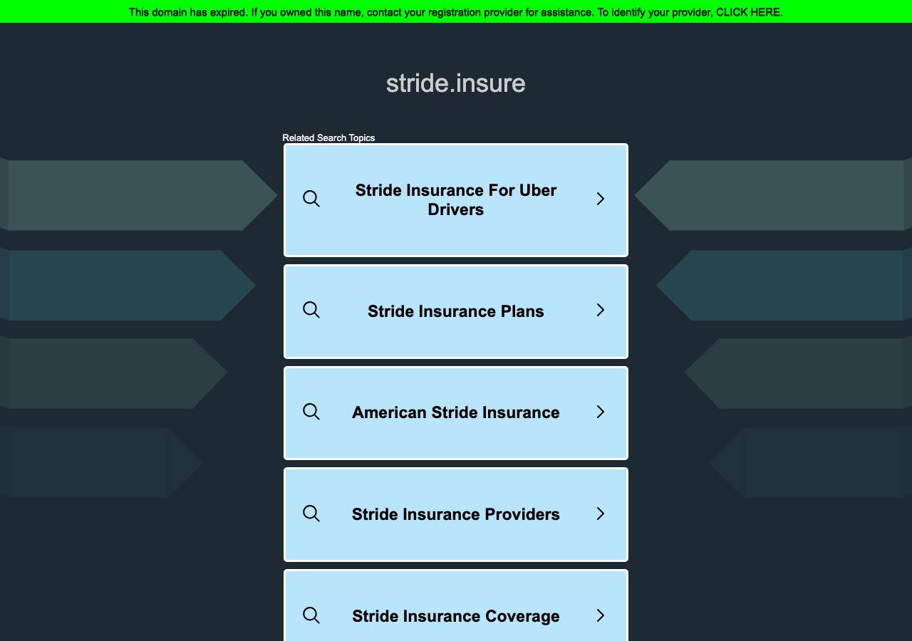 Screenshot of stride.insure taken by the zone census on 2026-09-05