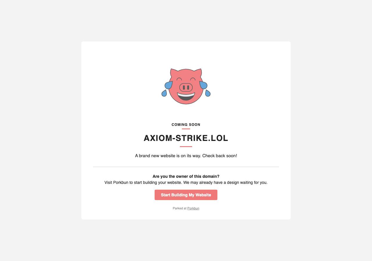 Screenshot of axiom-strike.lol taken by the zone census on 2026-09-06
