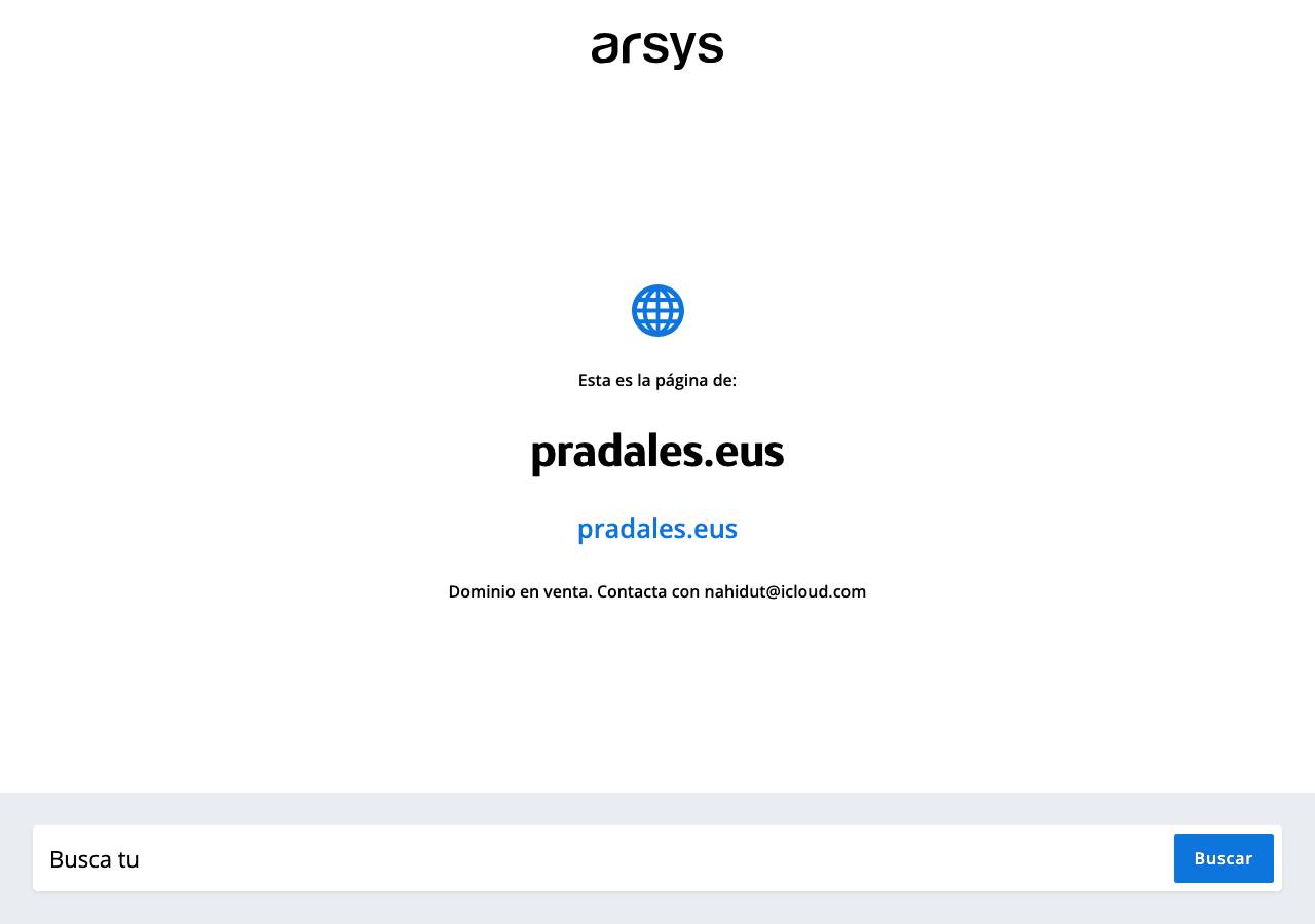 Screenshot of pradales.eus taken by the zone census on 2026-09-06