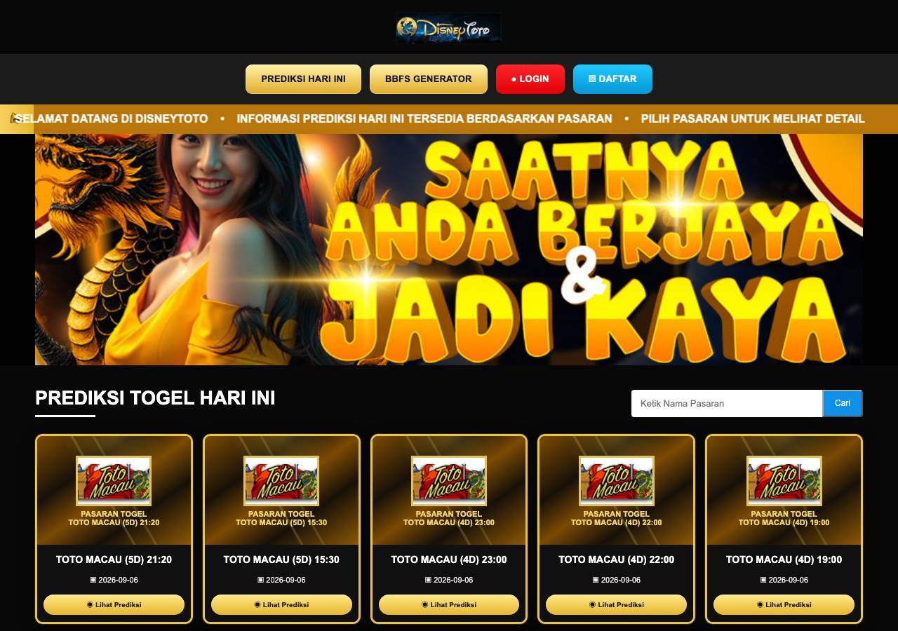 Screenshot of prediksidisney.site taken by the zone census on 2026-09-06