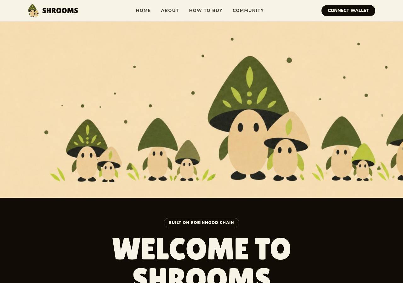 Screenshot of shroooms.fun taken by the zone census on 2026-09-06