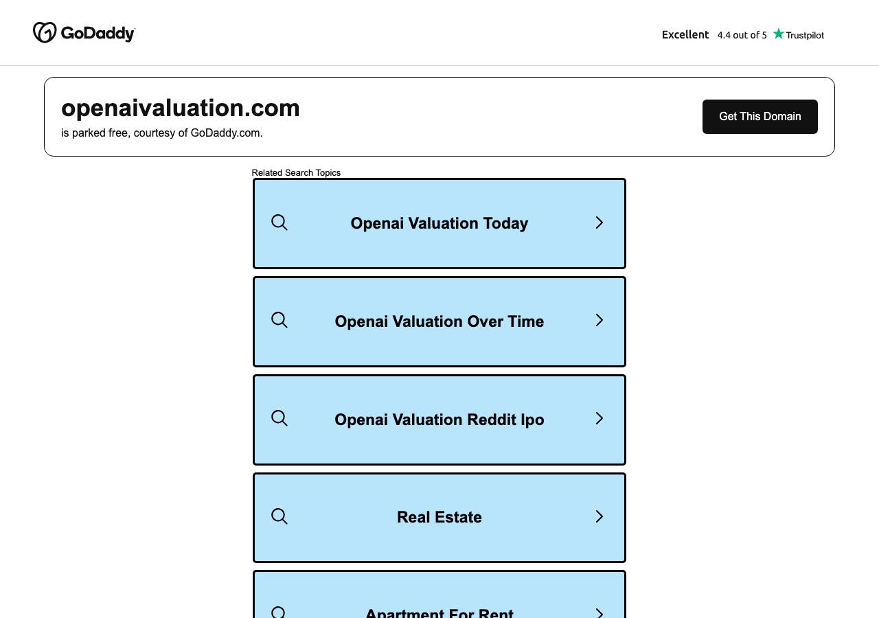 Screenshot of openaivaluation.com taken by the zone census on 2026-09-08