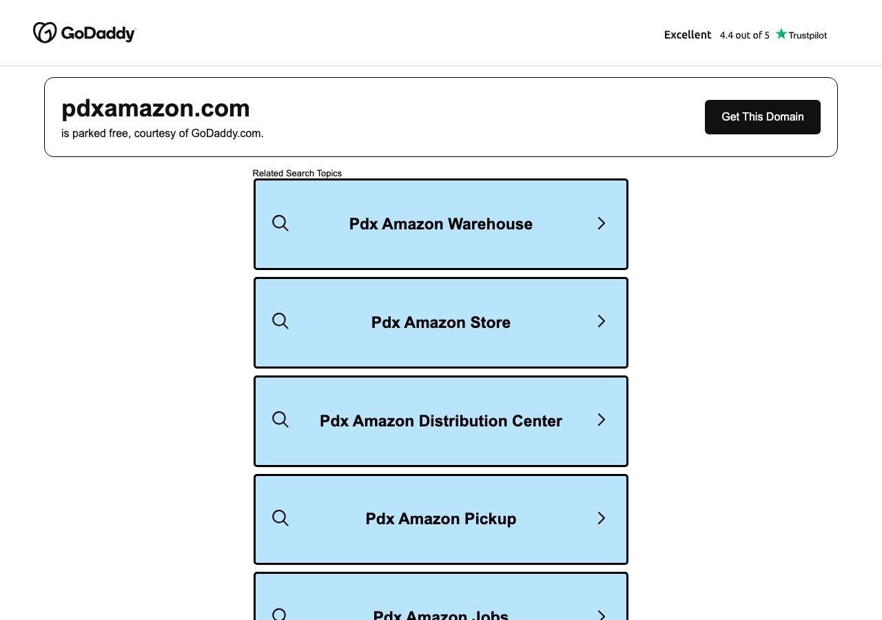 Screenshot of pdxamazon.com taken by the zone census on 2026-09-08