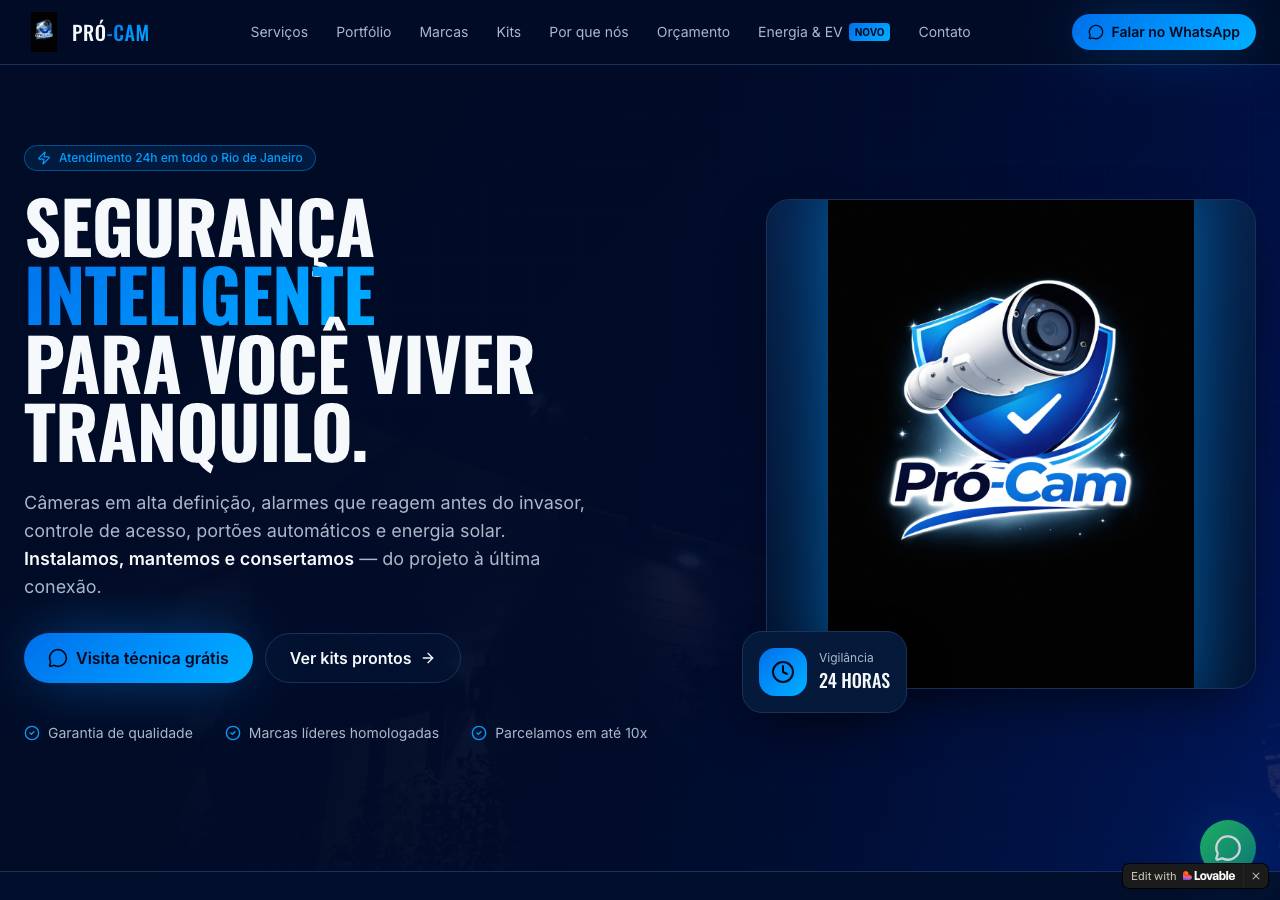 Screenshot of procamsecure.tech taken by the zone census on 2026-09-08