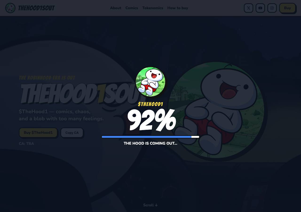 Screenshot of thehood1sout.fun taken by the zone census on 2026-09-08