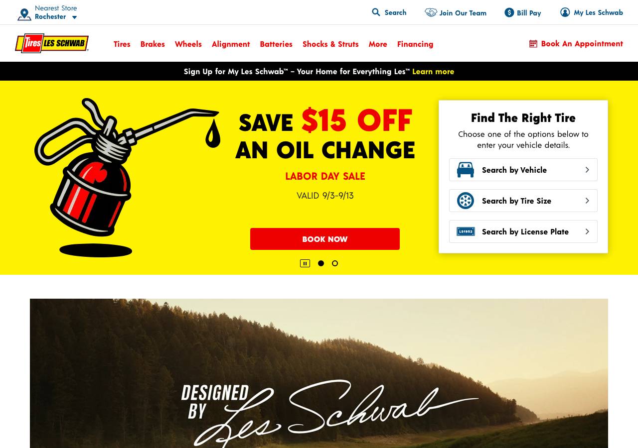 Screenshot of trylesschwab.com taken by the zone census on 2026-09-08