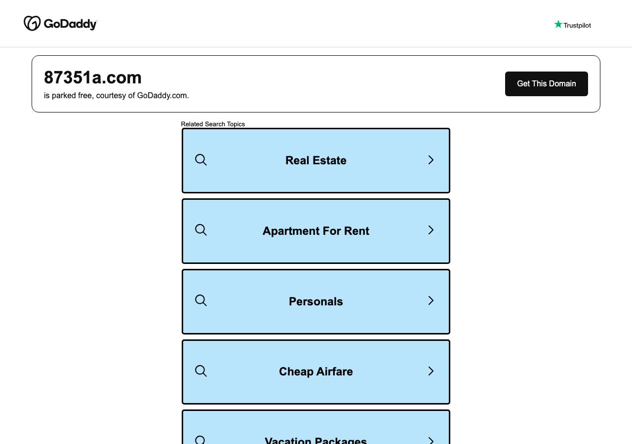 Screenshot of 87351a.com taken by the zone census on 2026-09-09
