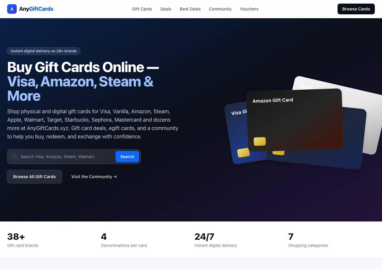 Screenshot of anygiftcards.xyz taken by the zone census on 2026-09-09