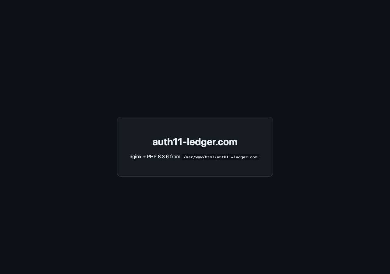 Screenshot of auth11-ledger.com taken by the zone census on 2026-09-09