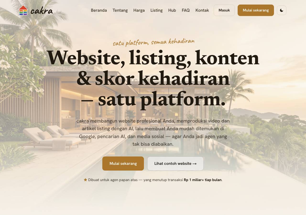 Screenshot of cakra.xyz taken by the zone census on 2026-09-09