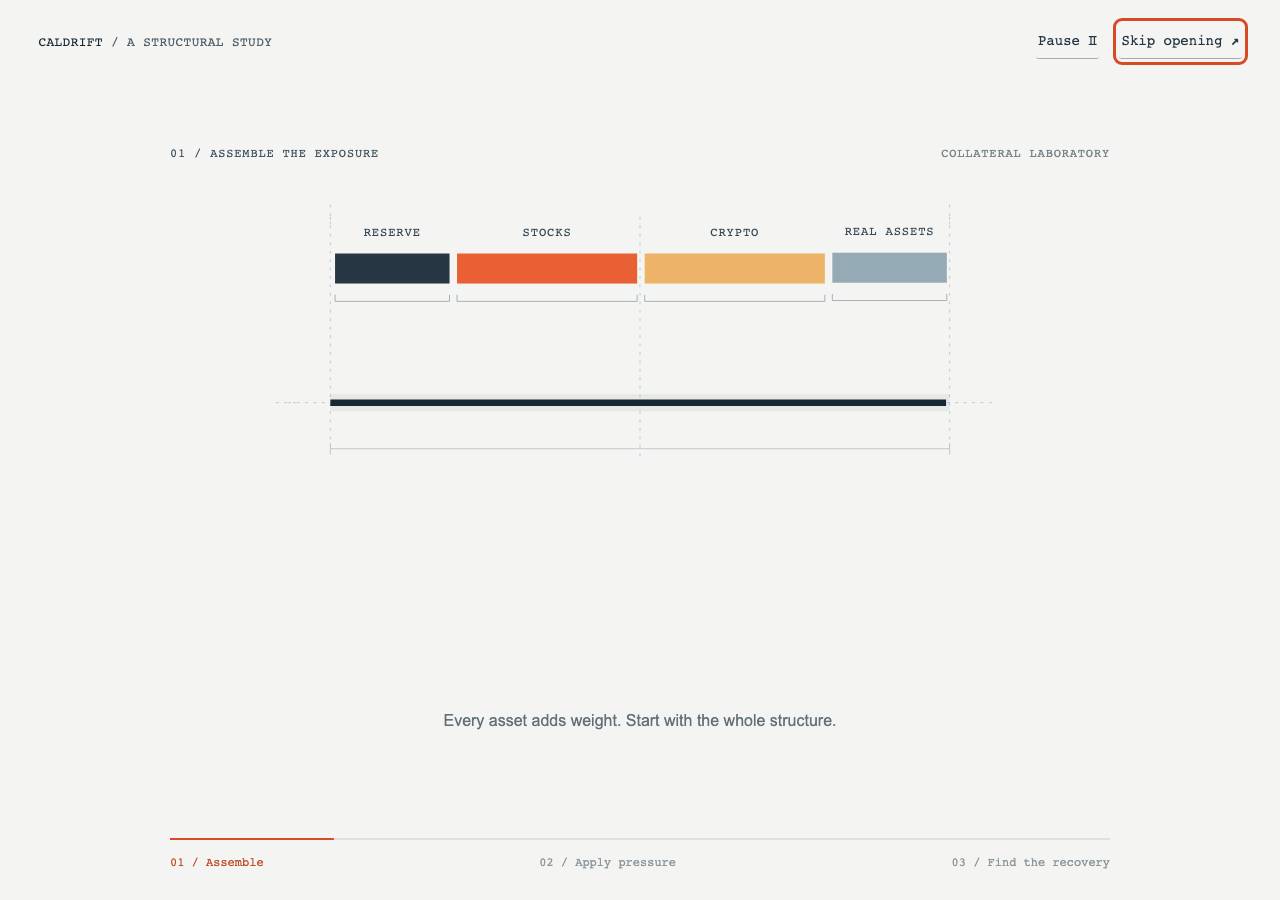Screenshot of caldrift.xyz taken by the zone census on 2026-09-09