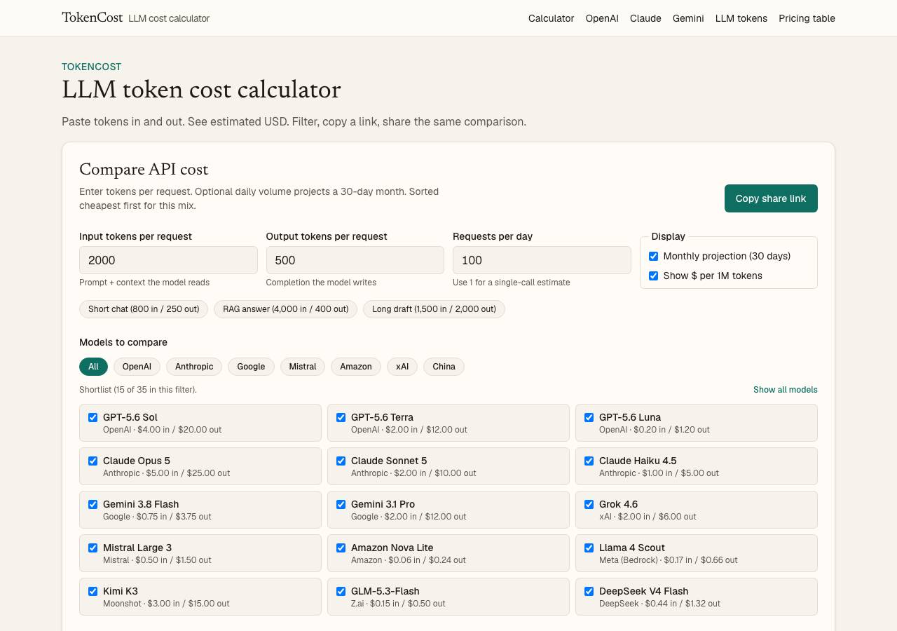 Screenshot of costpertoken.xyz taken by the zone census on 2026-09-09