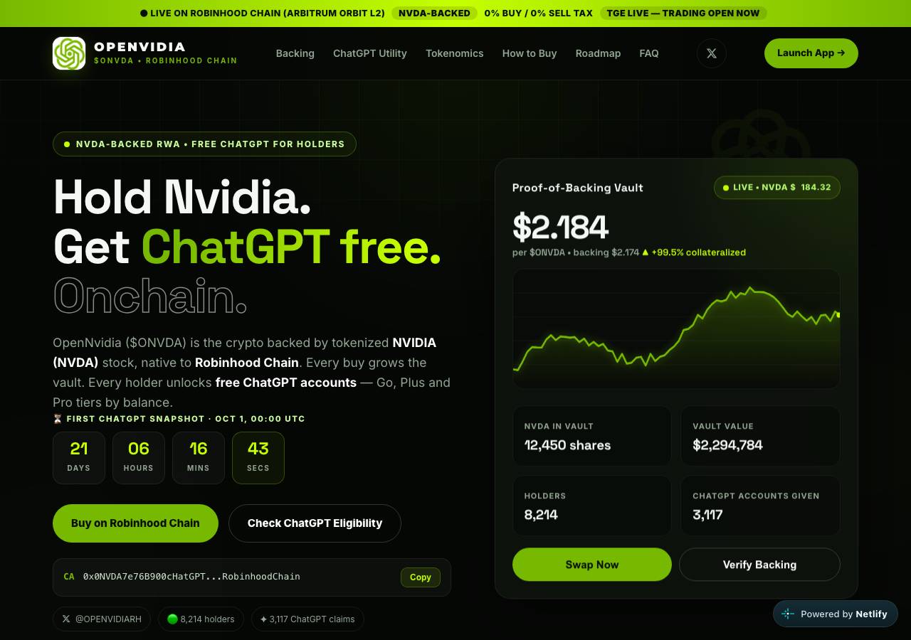 Screenshot of openvidia.space taken by the zone census on 2026-09-09