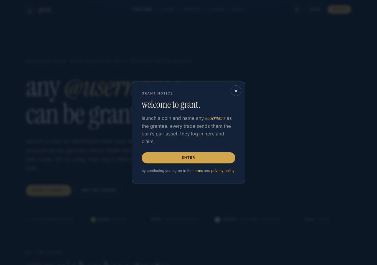 Screenshot of stockgrant.fun taken by the zone census on 2026-09-09