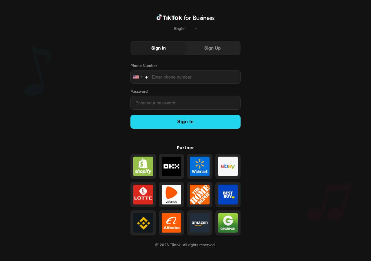Screenshot of tiktokmall.sbs taken by the zone census on 2026-09-09