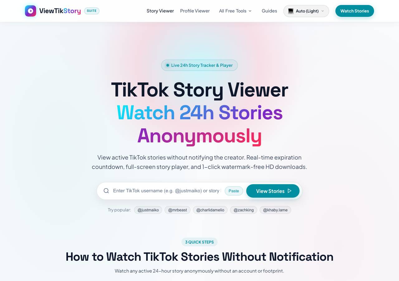 Screenshot of viewtiktokstory.com taken by the zone census on 2026-09-09