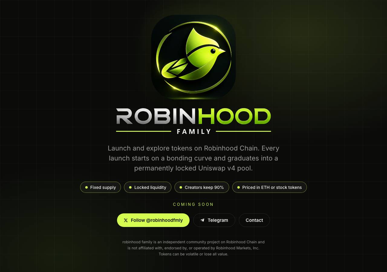 Screenshot of robinhoodfamily.com taken by the zone census on 2026-09-10