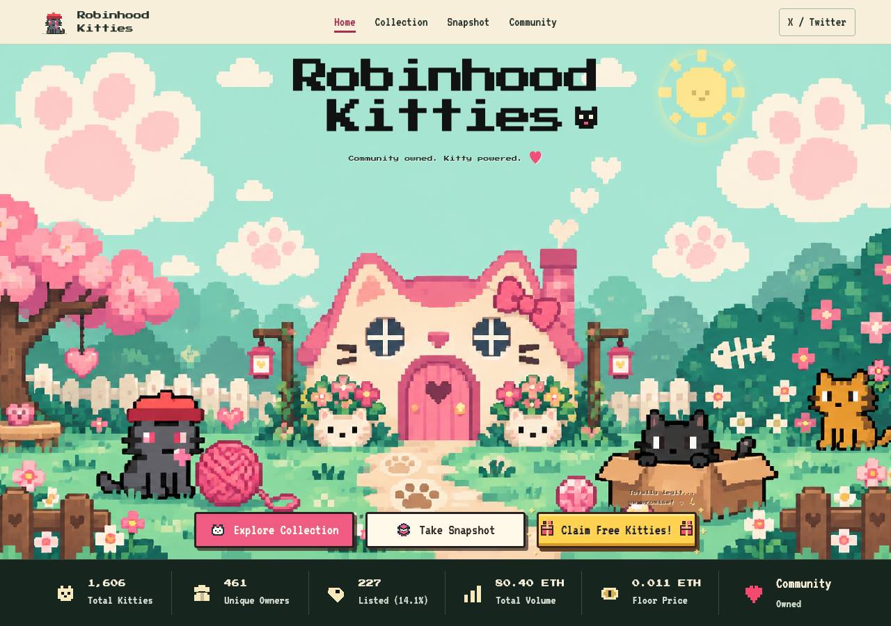 Screenshot of robinhoodkitties.fun taken by the zone census on 2026-09-10