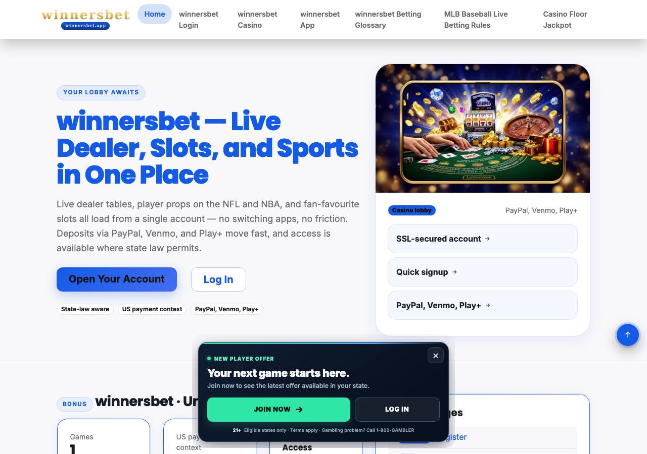 Screenshot of winnersbet.app taken by the zone census on 2026-09-10