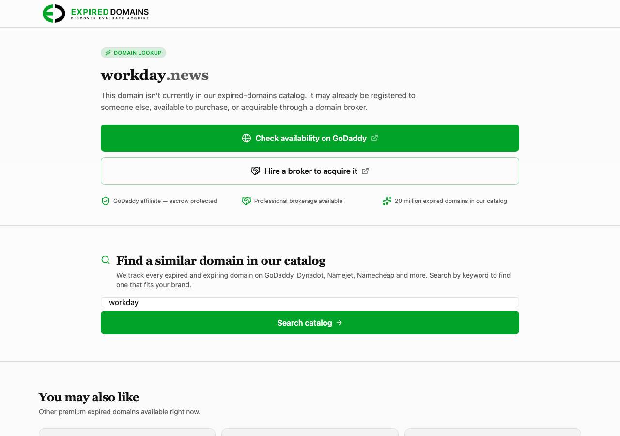 Screenshot of workday.news taken by the zone census on 2026-09-10